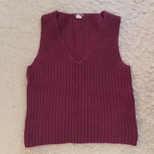 J. Crew v neck chunky knit vest